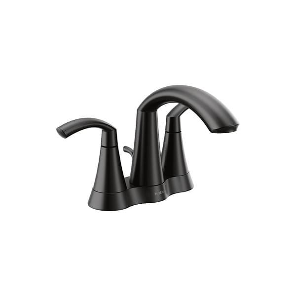 Moen Glyde Matte Black Two-Handle Bathroom Faucet 6172BL - main